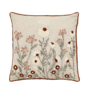 Hand-Embroidered Floral Cushion – Bring Nature Indoors